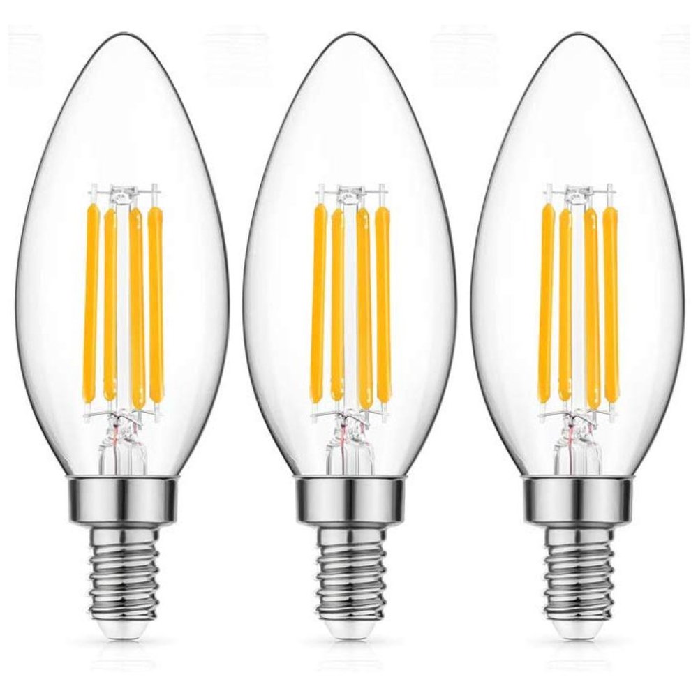 PACK of 3 5W Dimmable LED Filament Light Bulb